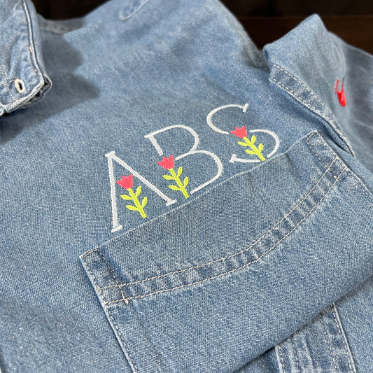 Vintage Inspired Denim Button-Up