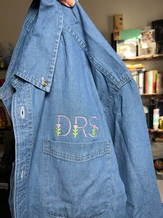 Vintage Inspired Denim Button-Up
