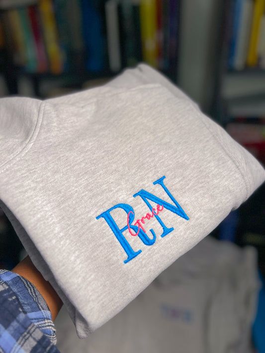 Embroidered 1/4 Zip Crewneck