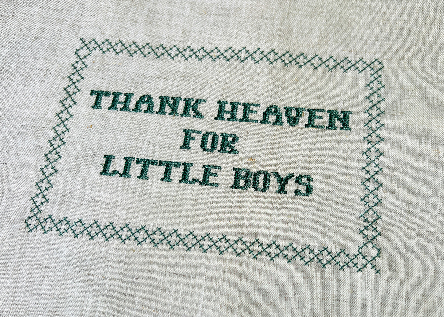 “Boys” Linen Sign