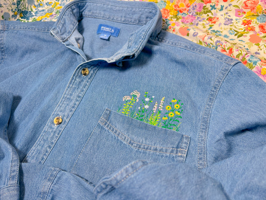 Vintage Inspired Denim Button-Up