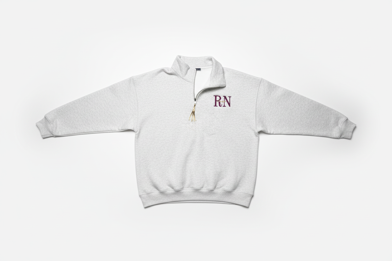 Embroidered 1/4 Zip Crewneck